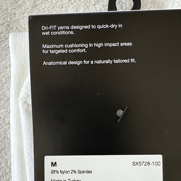 Nike Classic White Dri-FIT Soccer Socks - Picture 3 of 3